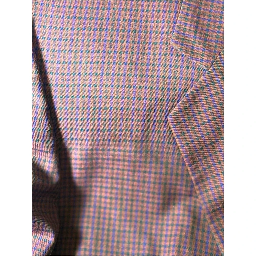 Shetland Clothes Collection Int Men's‎ Burgundy Windowpane 44R Two-Button Blazer